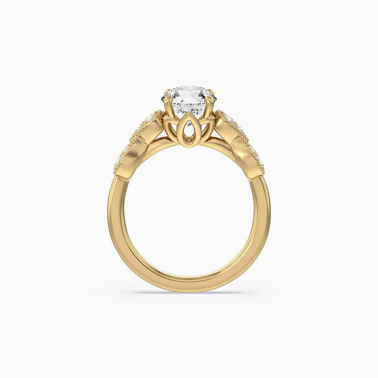 Dual Bezel Set Lab Grown Diamond Engagement Ring
