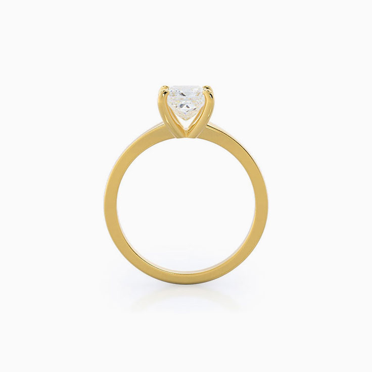 Solitaire Princess Lab Diamond Engagement Ring