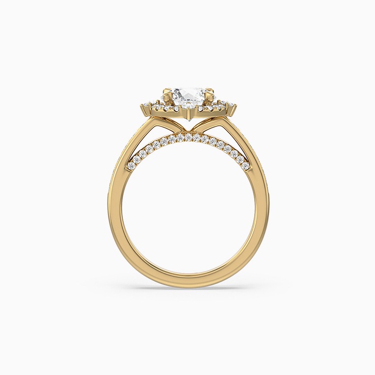Halo Round Lab Diamond Engagement Ring