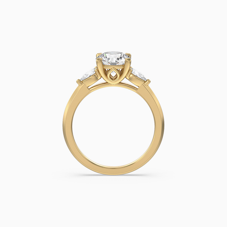 Three Lab Diamonds Engagement Ring