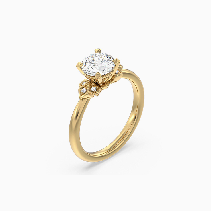 Round Brilliant Lab Diamond Engagement Ring