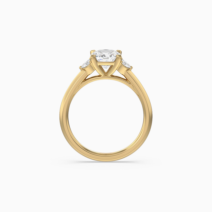 Cushion And Marquise Lab Diamond Engagement Ring
