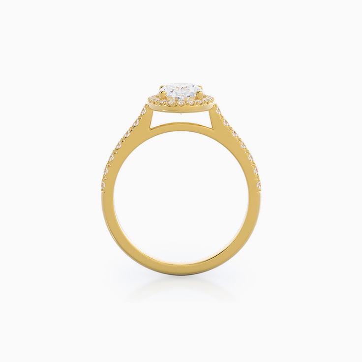 Oval Halo Lab Diamond Engagement Ring