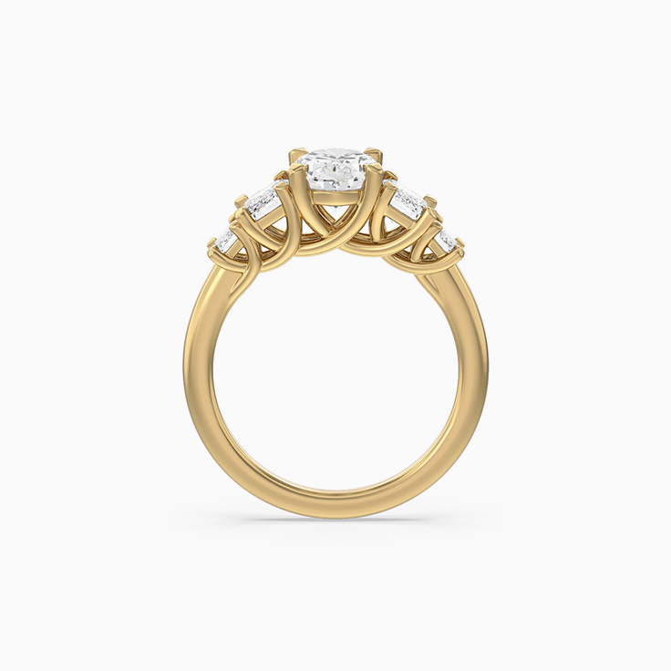 Oval Lab Grown Classic Diamond Engagement Ring