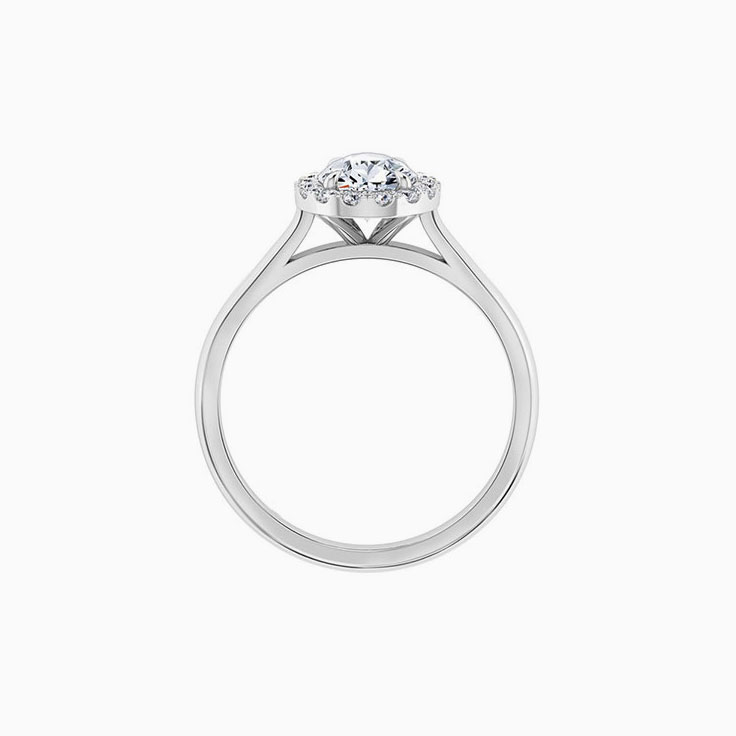 Lab Pear Cut Diamond With A Halo
