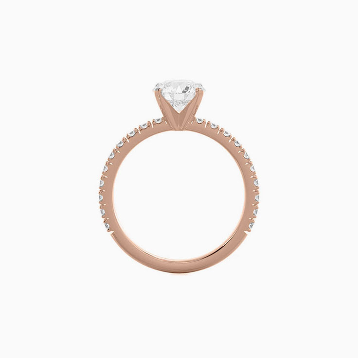 Classic Claw Set Round Lab Diamond Engagement Ring