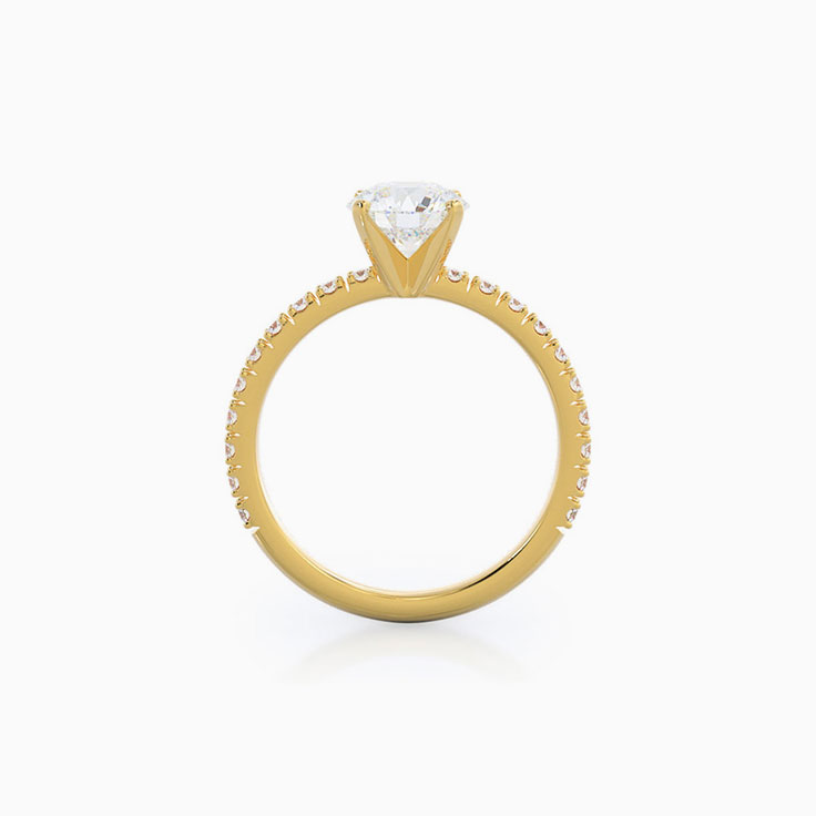Classic Claw Set Round Lab Diamond Engagement Ring