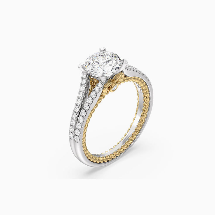 Split Shank Lab Diamond Engagement Ring