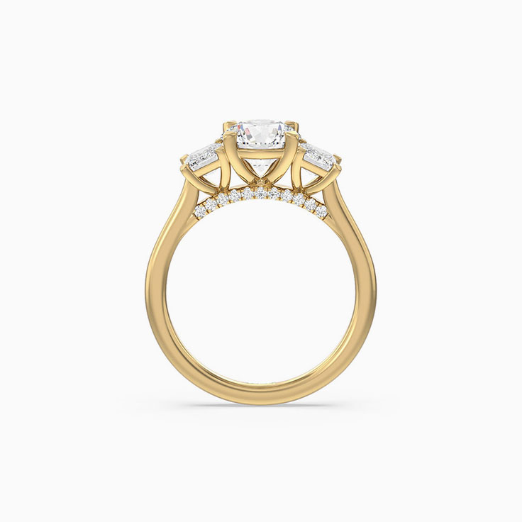 Classic Three Stone Lab Diamond Engagement Ring
