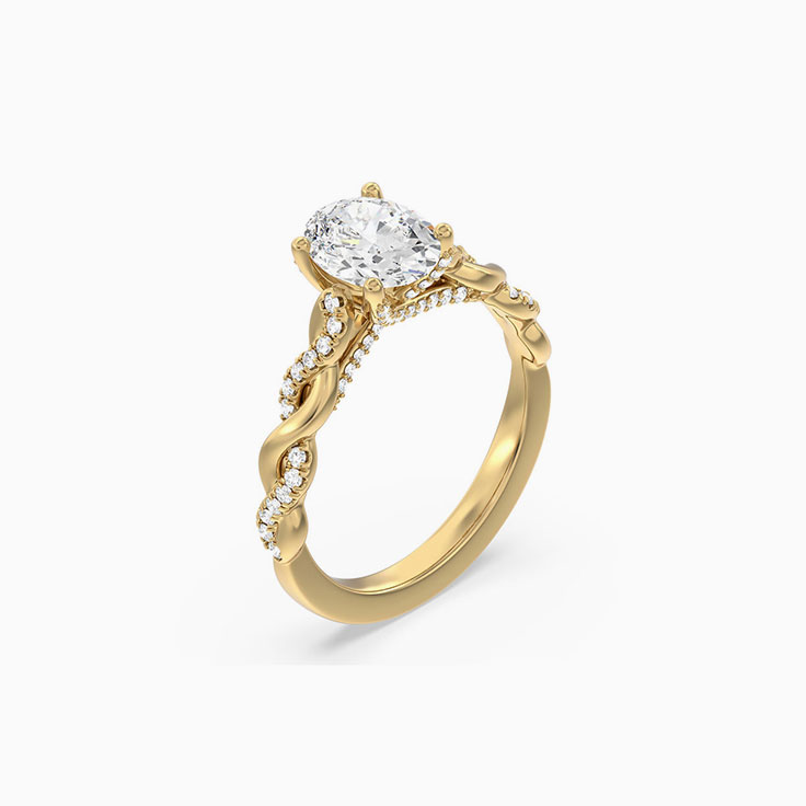 Oval Lab Grown Diamond Engagement Riing