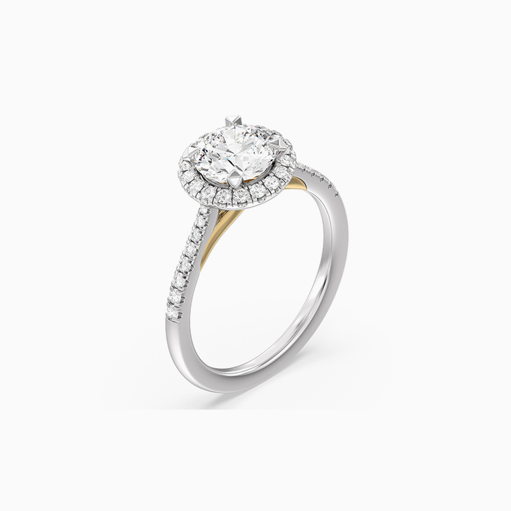 Round Halo Lab Grown Diamond Engagement Ring
