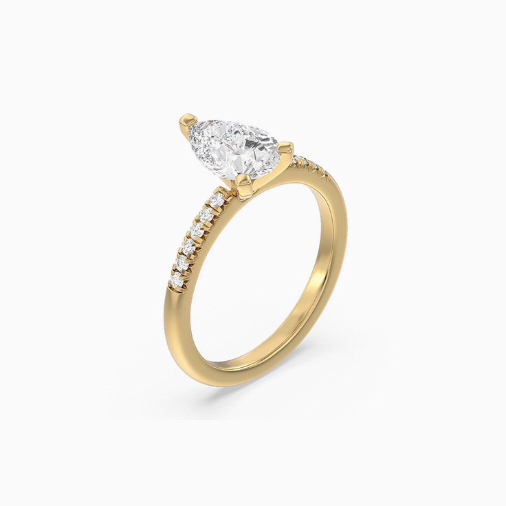 Pear Lab Grown Diamond Engagement Ring