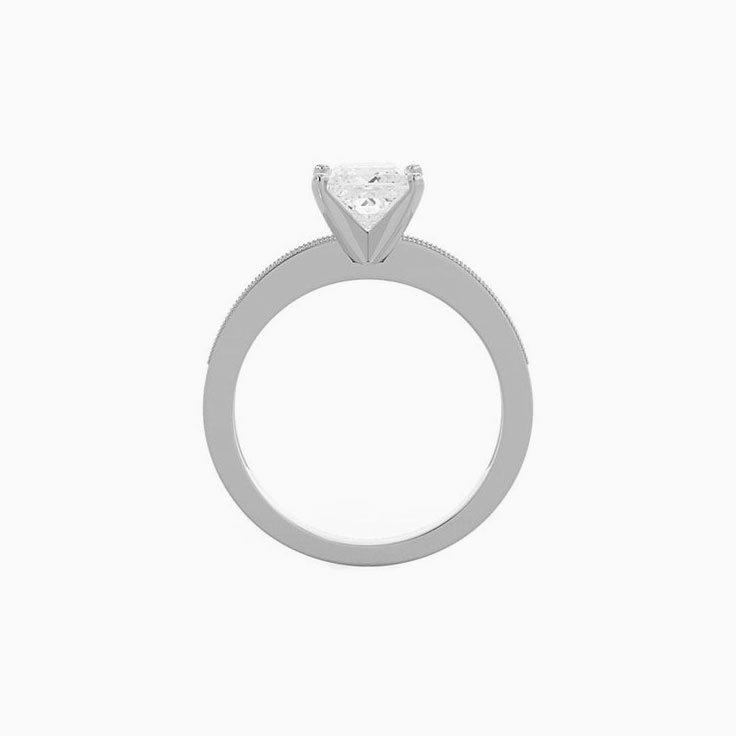 Womens Lab Grown Princess Cut Diamond Engagement Ring