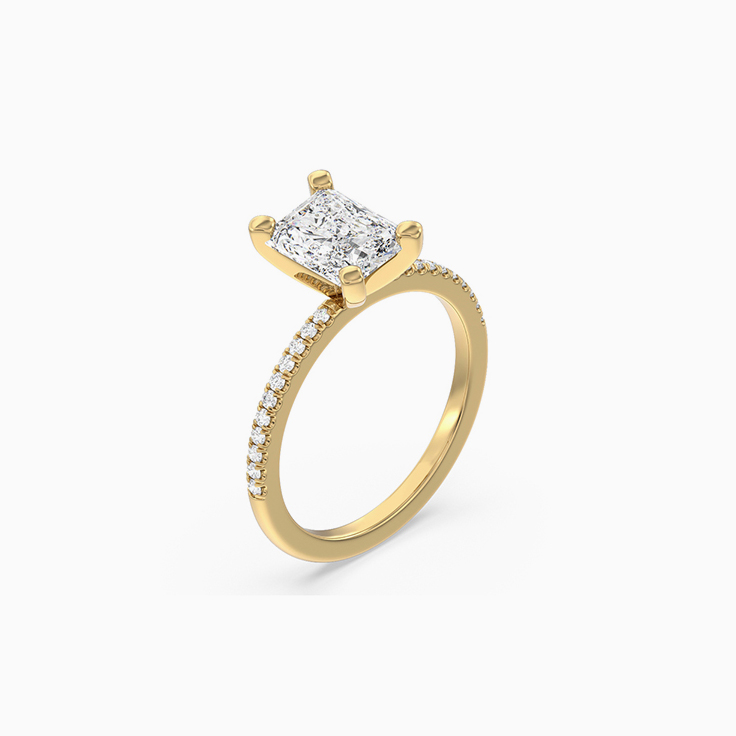 Classic Lab Grown Radiant  Diamond Engagement Ring
