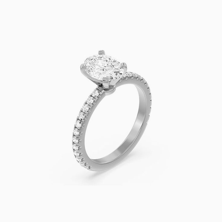 Oval Lab Grown Diamond Engagement Ring