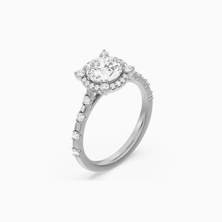 Lab Grown Elegant Round Diamond Engagement Ring