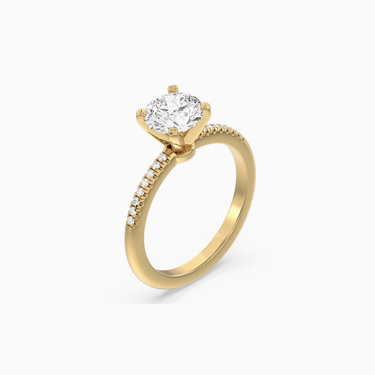 Lab Grown Round Brilliant Diamond Engagement Ring