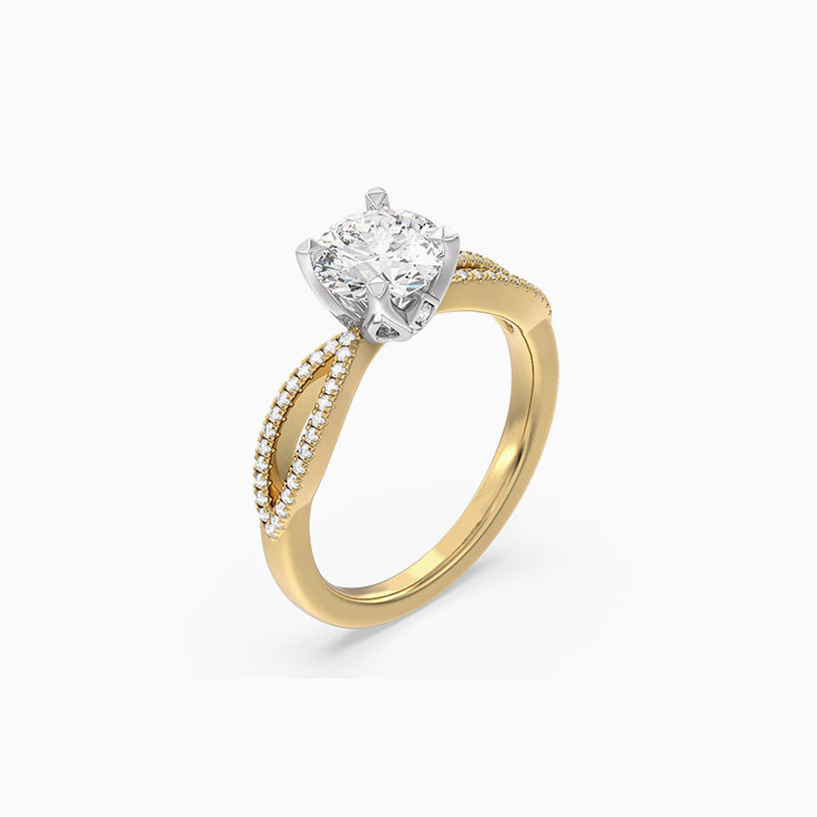Elegant Womens Lab Diamond Engagement Ring
