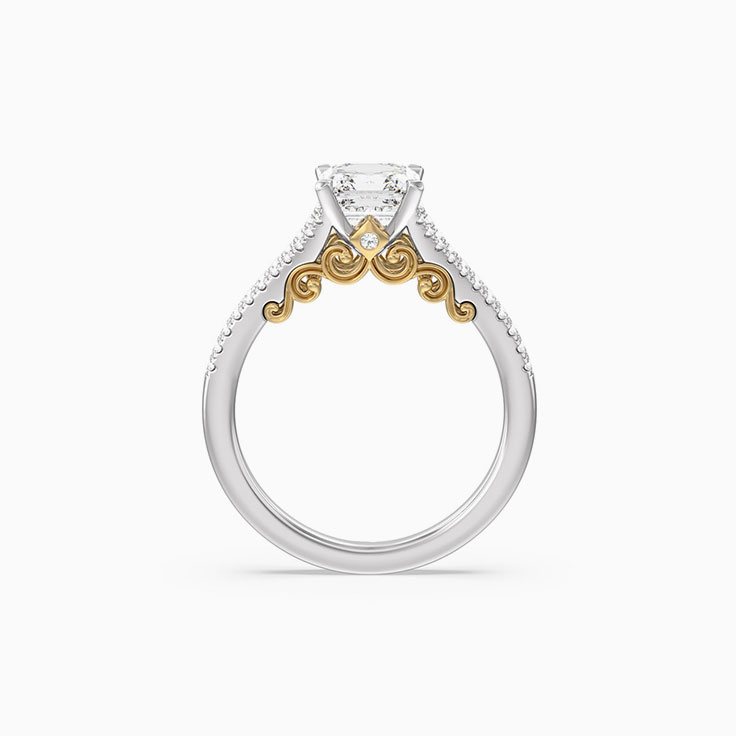 Lab Grown Asscher Cut Diamond Engagement Ring