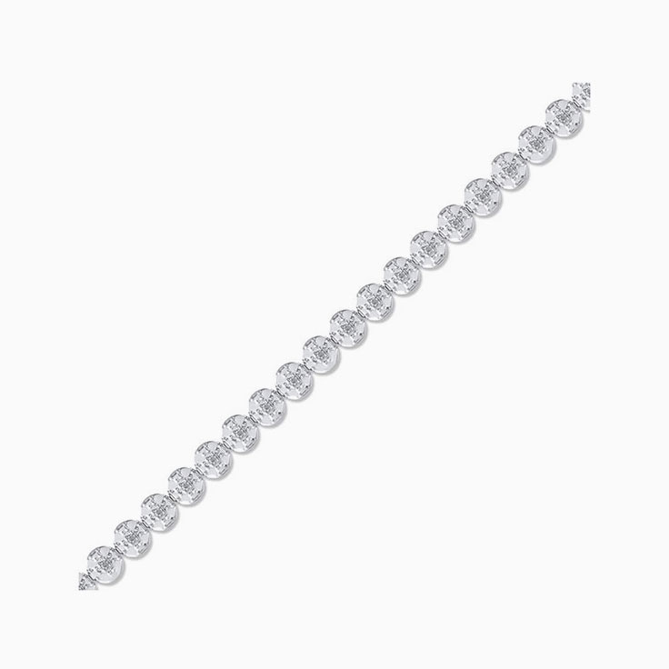 Round Cut Disc Shape Tennis Bracelet