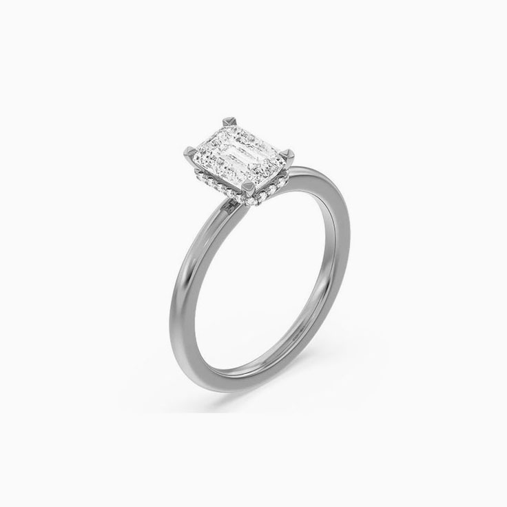 Radiant cut diamond  Engagement Ring