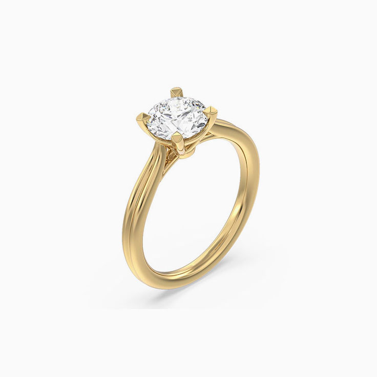 classic round diamond engagement ring