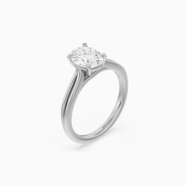 Solitaire Oval Engagement Ring