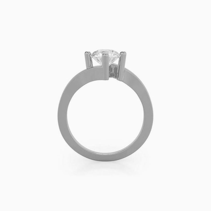 Solitaire Twisted Engagement Ring