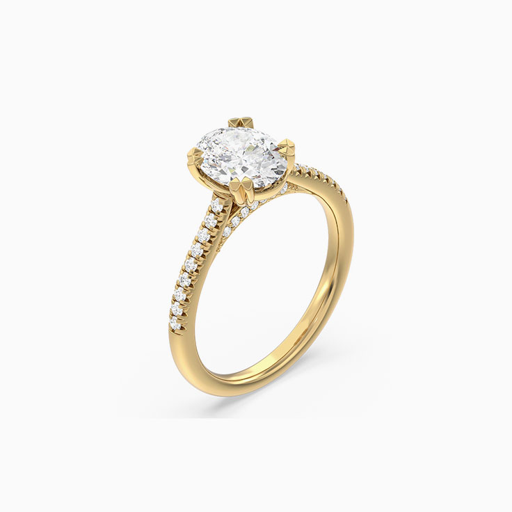 Oval diamond ring