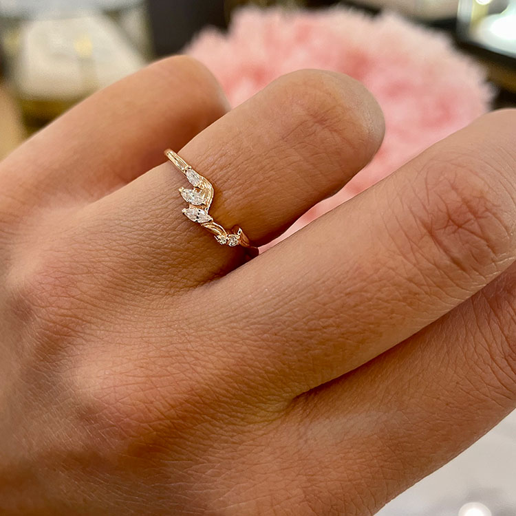 Diamond tiara wedding ring