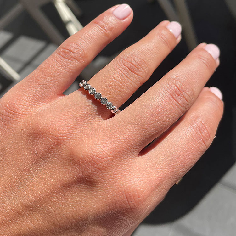 Bezel Wedding Band