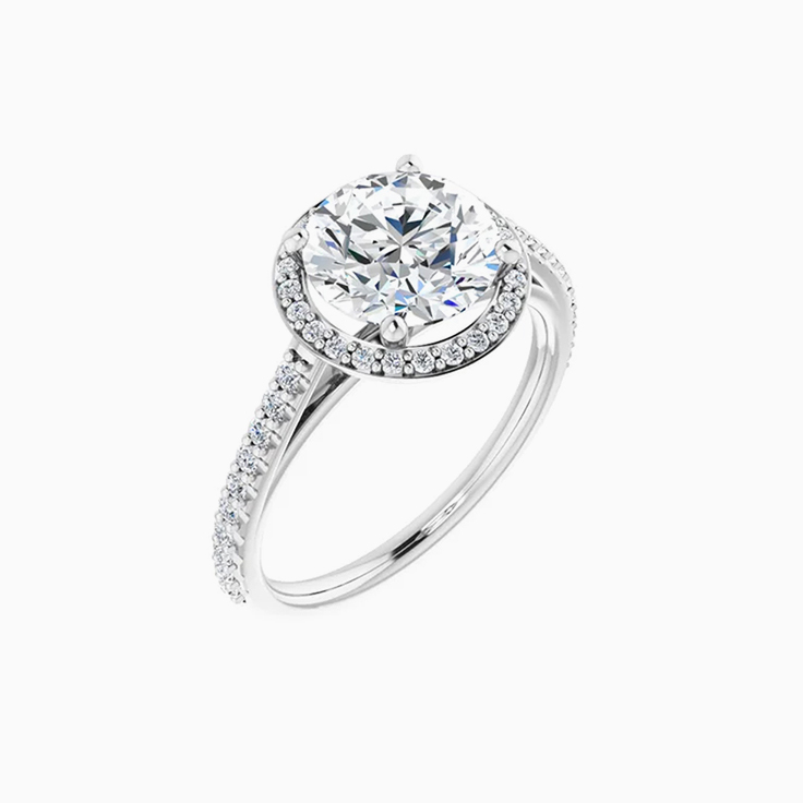 Micro pave engagement ring