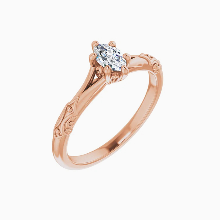 Marquise diamond on split band