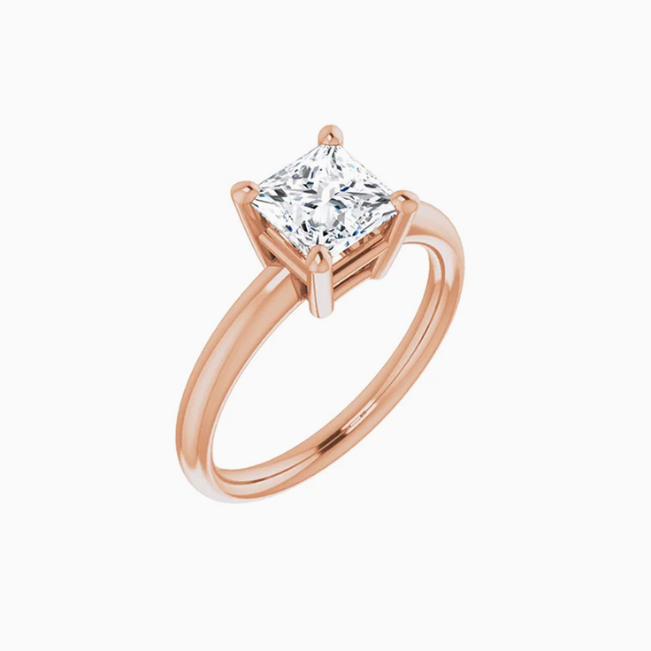 1 carat princess cut solitaire ring