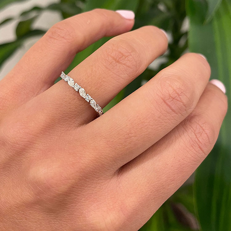 Marquise and Round Diamond Ring