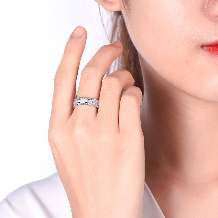 Two Row Pave Diamond Band