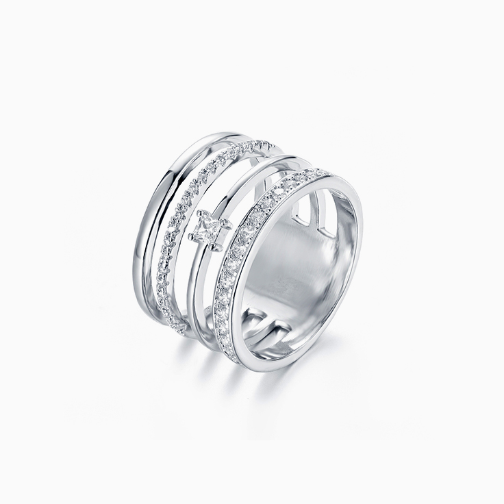 Stacked Diamond Ring