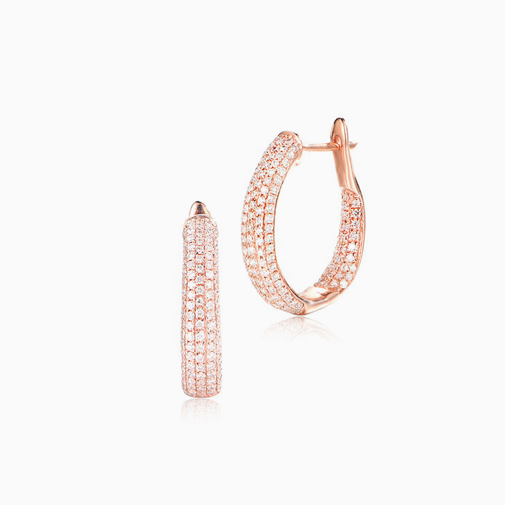 Diamond Hoop Earrings