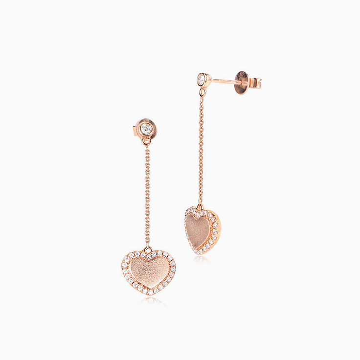 Drop Heart Earrings