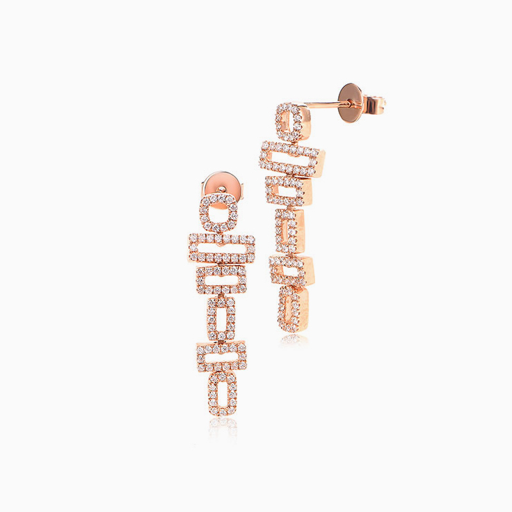 Geometric Diamond Earrings