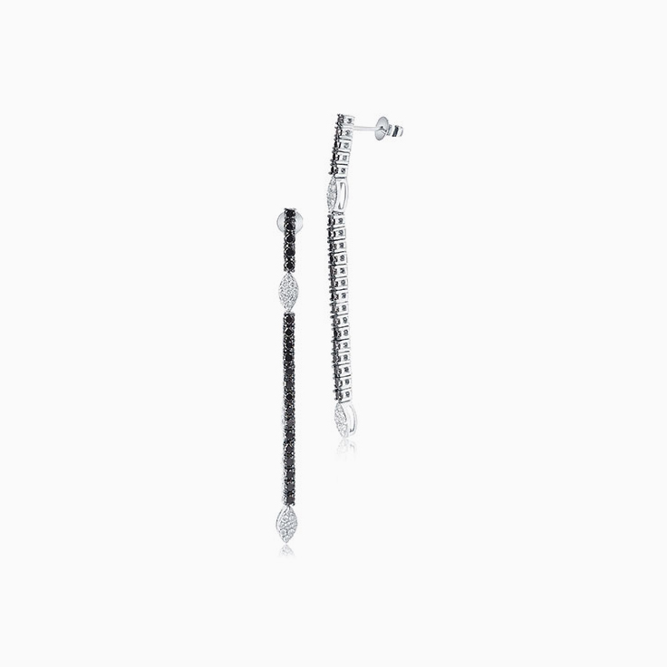 Black and White Diamond Earrings