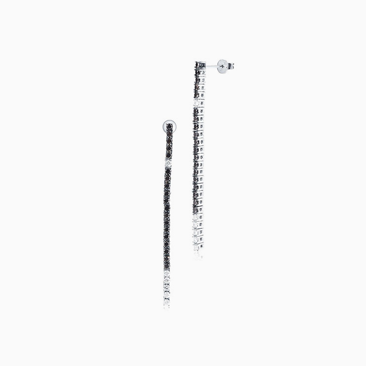 Black Diamond Strand Earrings