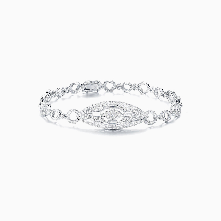 Pear Cluster Diamond Bracelet