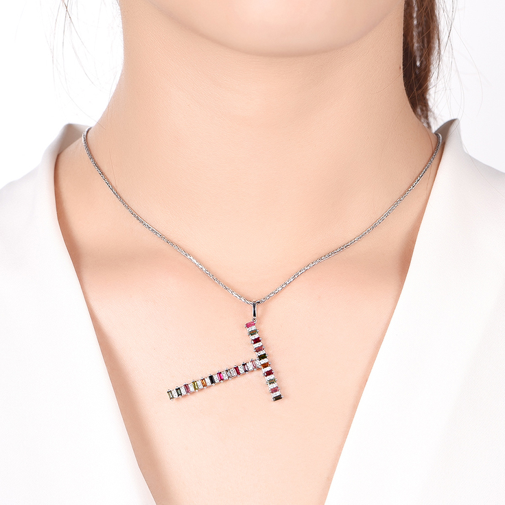 Multi Colour Persinalised Letter Pendant