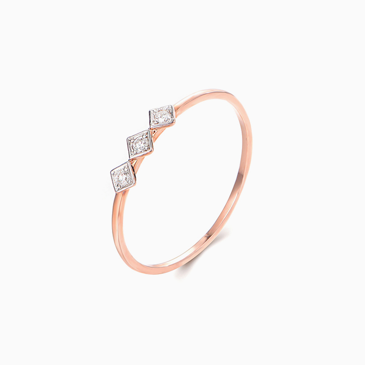 Three stone Fine diamond Ring