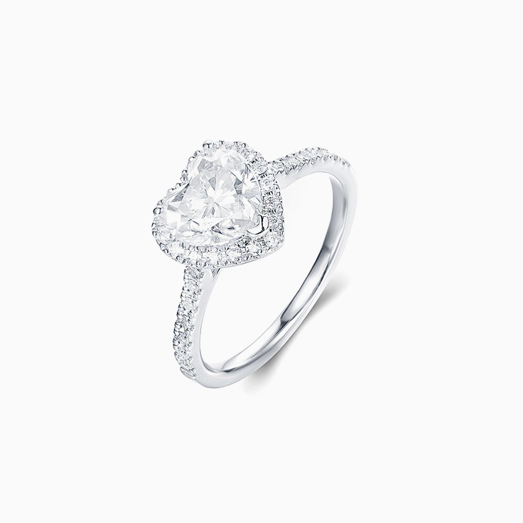 Heart shaped Diamond Engagement ring