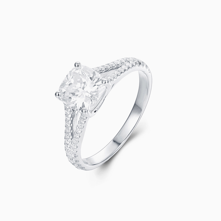 Cushion Lab Diamond On A Split Band