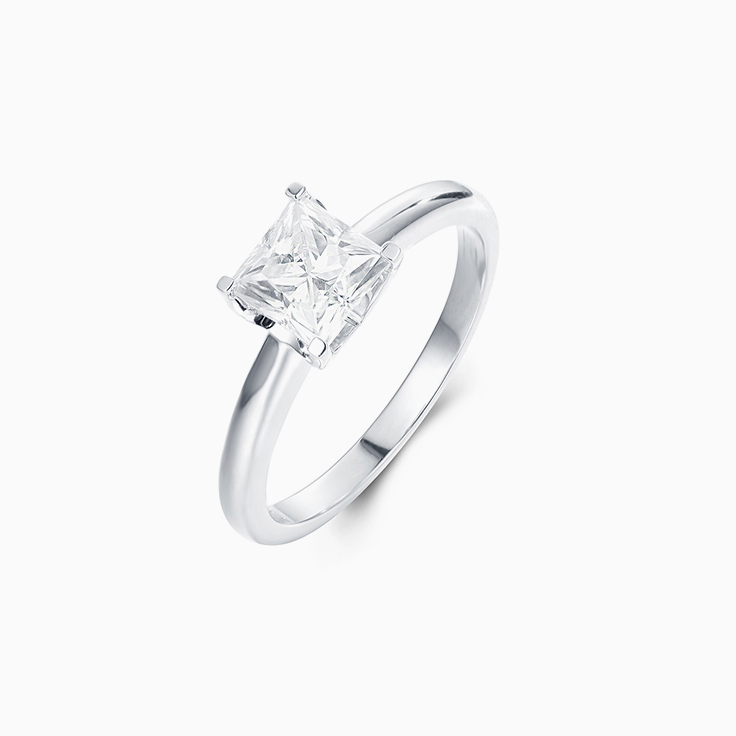 Princess Cut Solitaire Diamond Engagement Ring