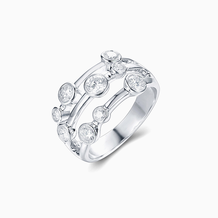Three Band Diamond Ring