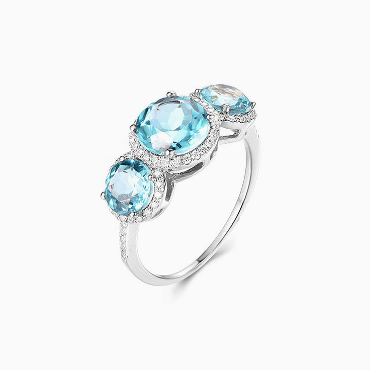 Round Topaz ring